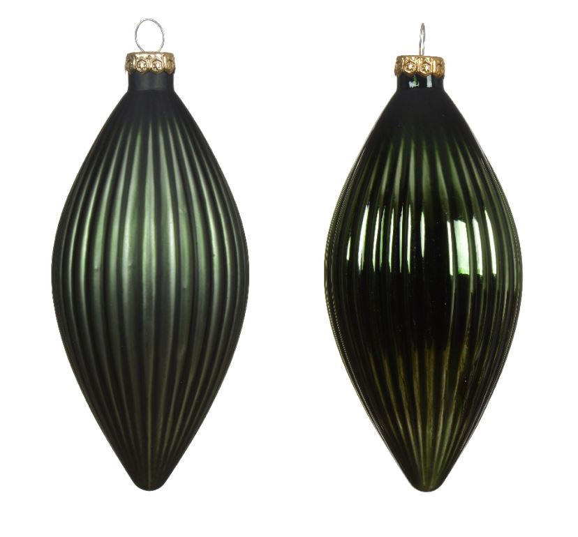 ORNAMENTE BRAD DE CRĂCIUN - culoare coconar, Basics, sticlă (6,00/6,00/13,00cm) - X-Mas