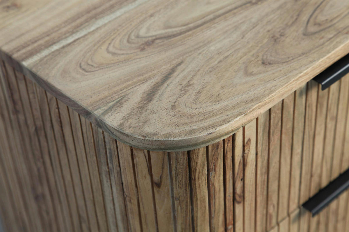 KOMMODE  in 58/80/45 cm  - Grau, KONVENTIONELL, Holz/Metall (58/80/45cm) - Livetastic