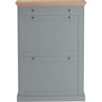 SCHUHKIPPER Binz  in 80/105/30 cm  - Eichefarben/Schwarz, Design, Holzwerkstoff/Metall (80/105/30cm) - MID.YOU