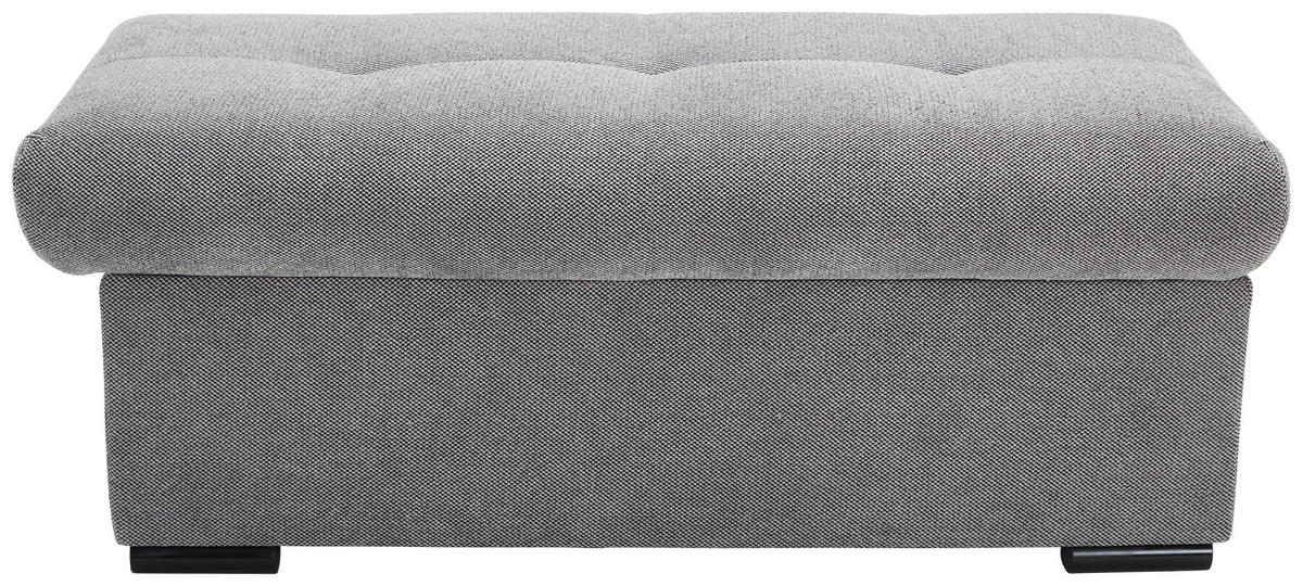 HOCKERBANK 108/42/54 cm Flachgewebe Grau Kunststoff  - Schwarz/Grau, Design, Kunststoff/Textil (108/42/54cm) - Xora