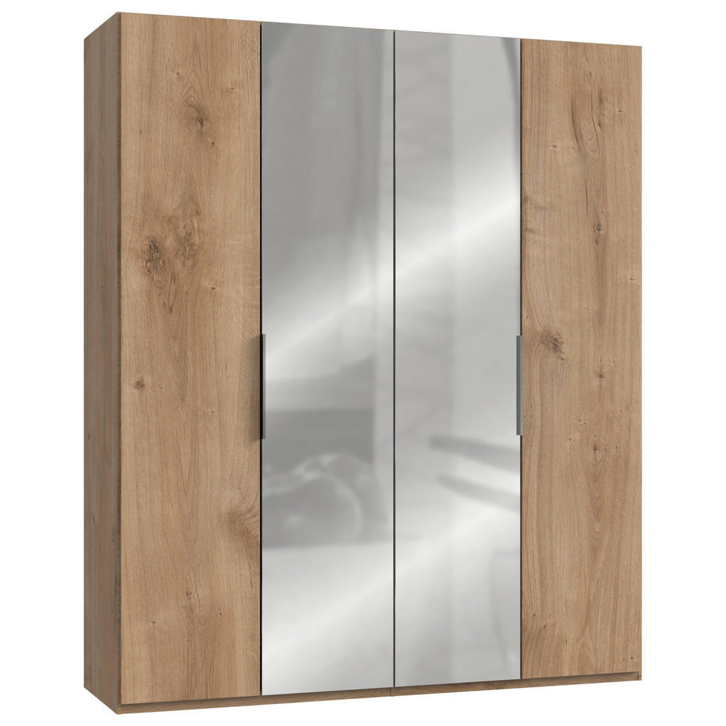 Drehtürenschrank Mit Spiegel 200 cm Level Eichefarben