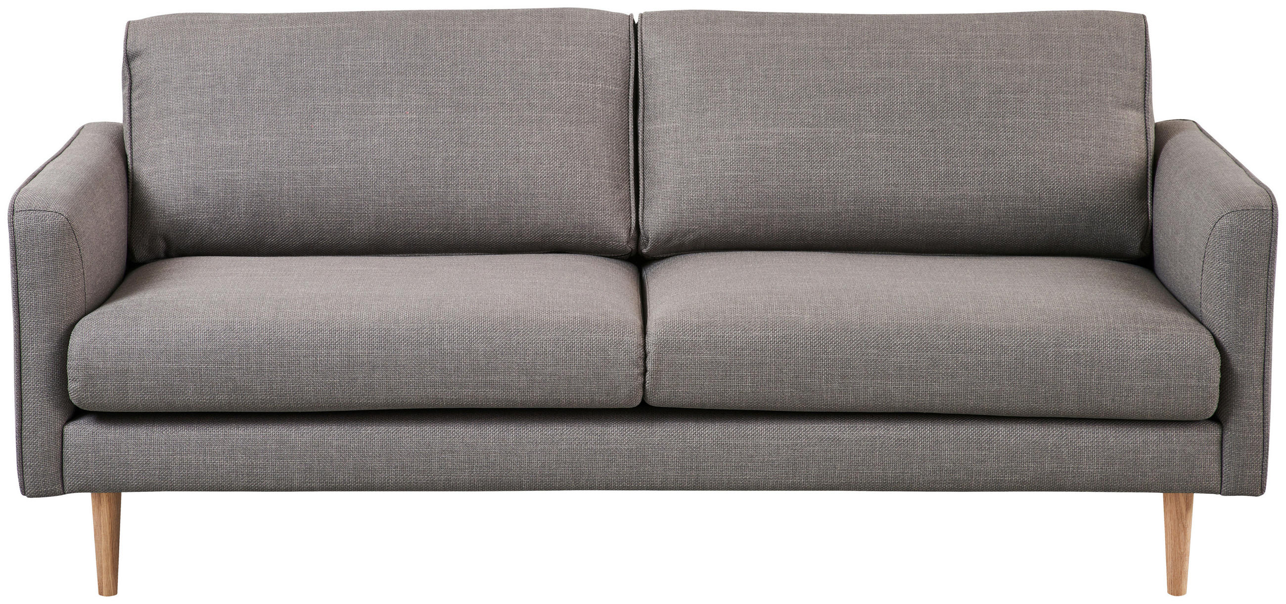 3-SITS SOFFA i grå  - grå/naturfärgad, Design, trä/textil (197/82,5/92cm) - Best Price