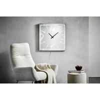 FALIÓRA 60/60/3,8 cm   - ezüstszínű, Trend, faalapú anyag/Üveg (60/60/3,8cm) - Xora