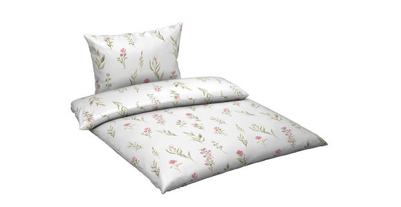 BETTWÄSCHE Mavie Satin 140/200 cm  - Rosa/Weiß, KONVENTIONELL, Textil (140/200cm) - Novel