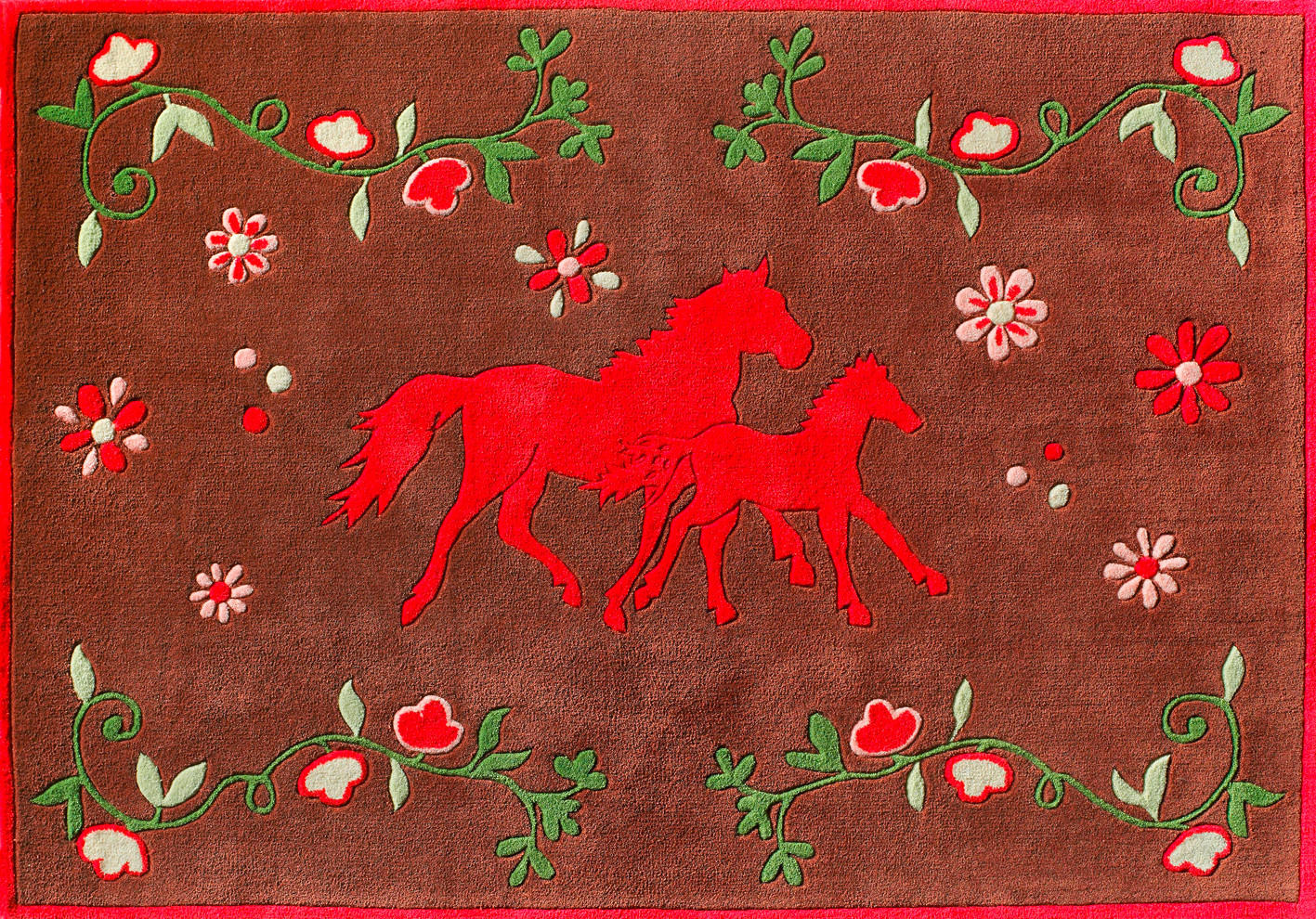 XXXLutz Kinderteppich Pf103 Braun, Pink 130x190 cm