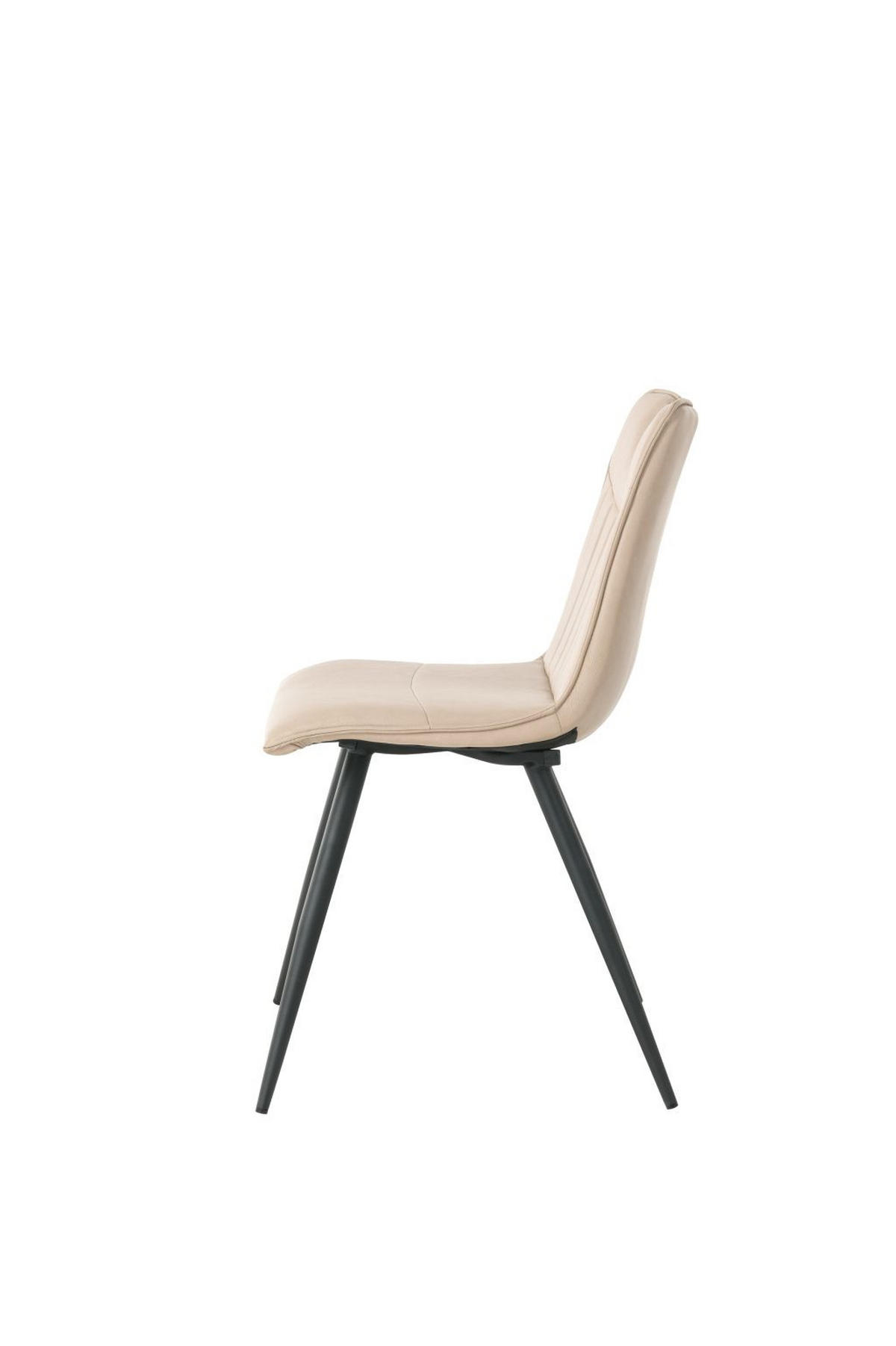 STOLICA  bež  drvo, metal, tekstil      - bež/crna, drvo/metal (46/88/53cm)