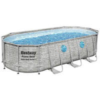 BAZÉN 549/274/122 cm - šedá/bílá, Konvenční, kov/plast (549/274/122cm) - Bestway