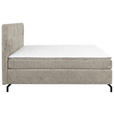 BOXSPRINGBETT 180/200 cm,  in Hellgrau, Topper, H3 + H3 = fest  - Hellgrau/Schwarz, Design, Textil/Metall (180/200cm) - Esposa