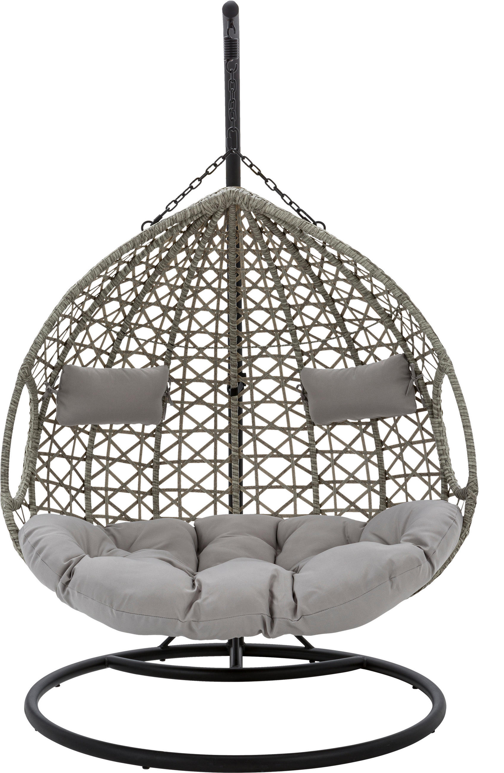 FOTELJA VISEĆA  metal   - siva/svijetlo siva, Romantično / ladanjski, metal/tekstil (128/198/120cm) - Ambia Garden