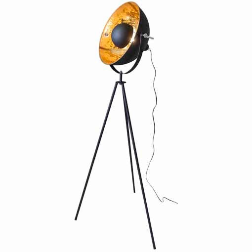 STEHLEUCHTE Captain Mini 38.5/145 cm   - Goldfarben/Schwarz, LIFESTYLE, Metall (38.5/145cm) - By Rydéns
