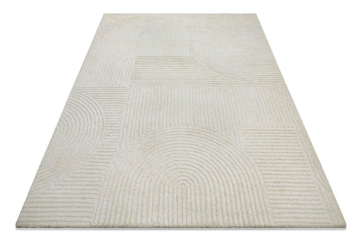WEBTEPPICH Wohnzimmer 160/230 cm Hamptons Thirtysix Creme rechteckig  - Creme, Design, Textil (160/230cm) - WECON HOME