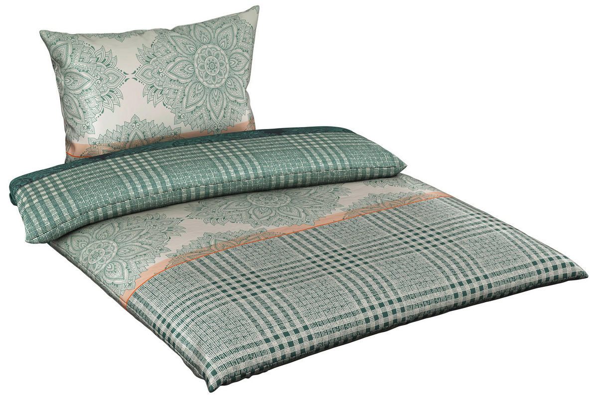 POSTELJINA PAOLA 140/200 cm saten zelena  - zelena, Konvencionalno, tekstil (140/200cm) - Esposa