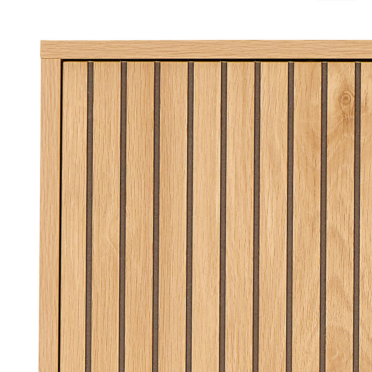 VISOKA KOMODA, črna, barve hrasta  - črna/barve hrasta, Design, kovina/leseni material (80/140/40cm) - Livetastic
