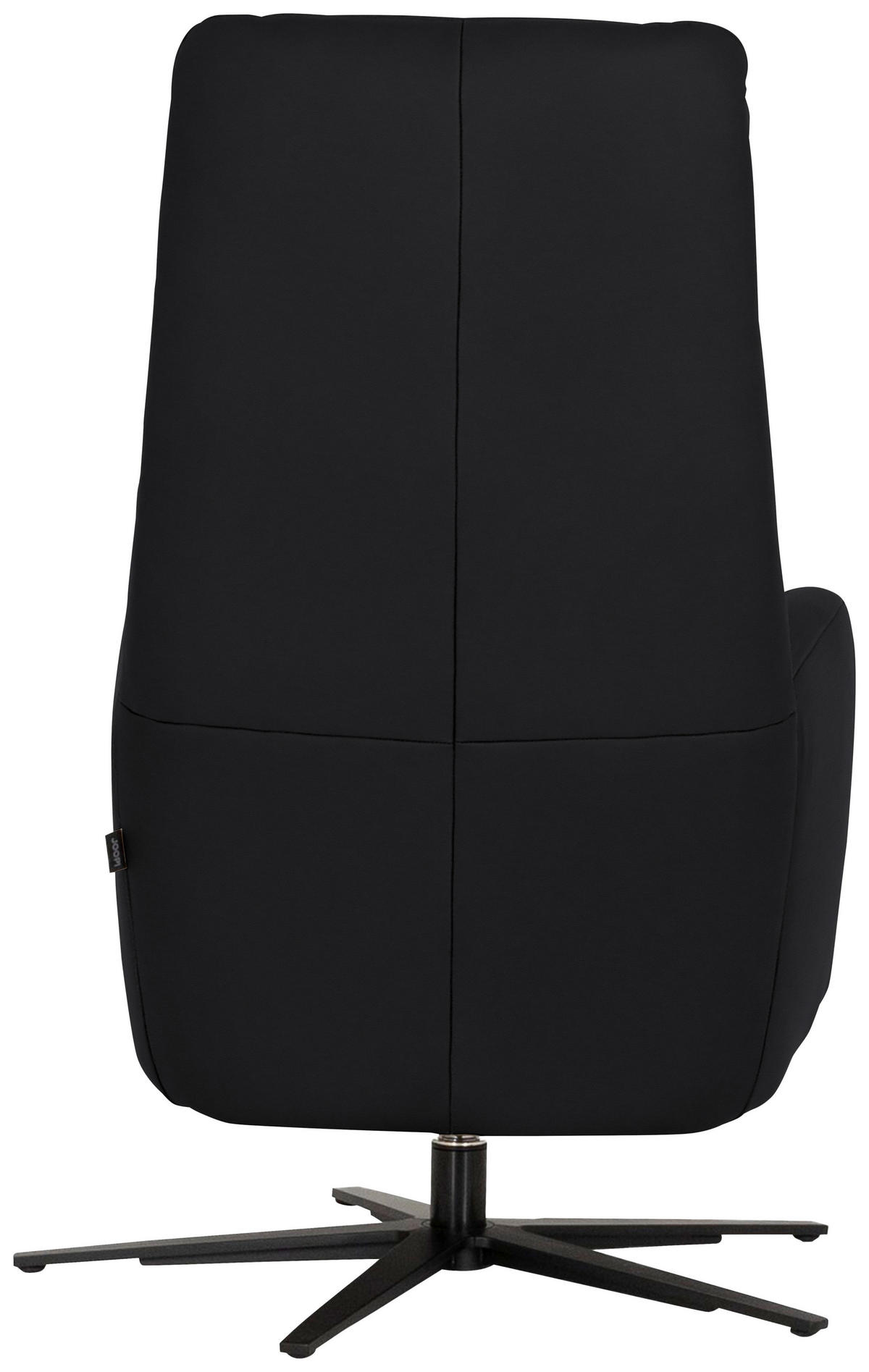 RELAXSESSEL Leder Schwarz  - Schwarz, Modern, Leder/Metall (66/110/83cm) - Joop!