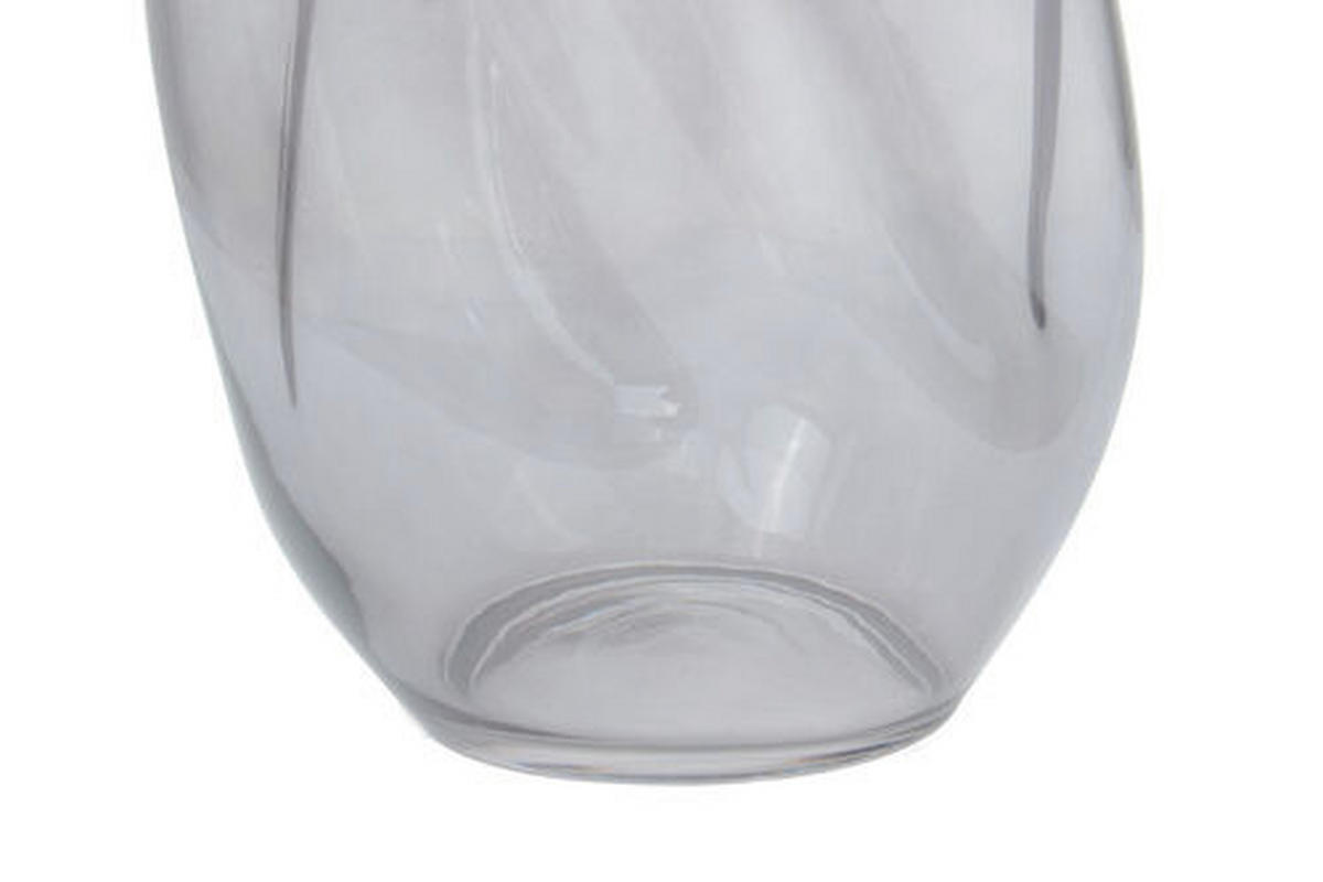 VASE  - Grau, Design, Glas (15/25/15cm) - Kayoom