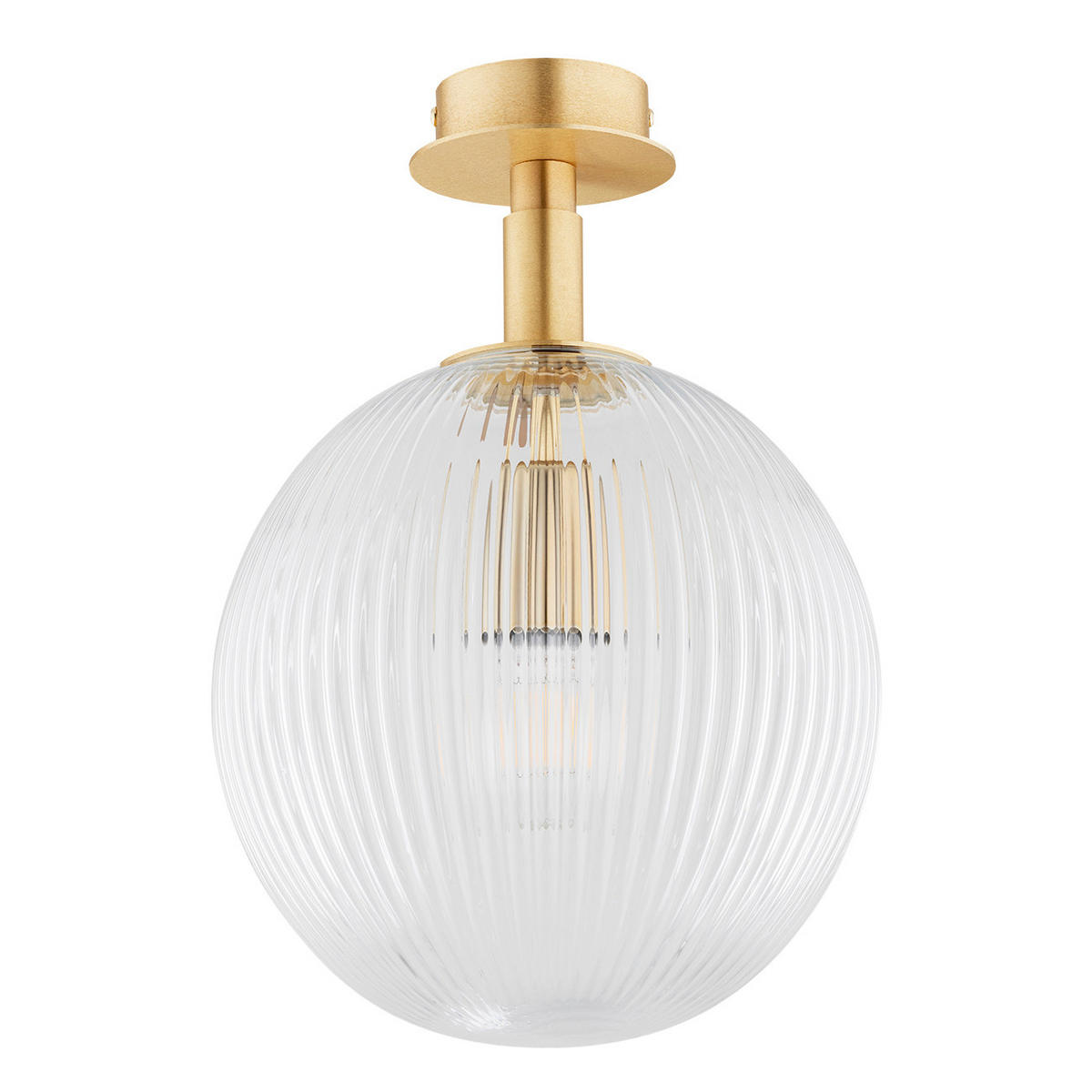 DECKENLEUCHTE    36/25/25 cm  - Transparent/Messingfarben, KONVENTIONELL, Glas/Metall (36/25/25cm)
