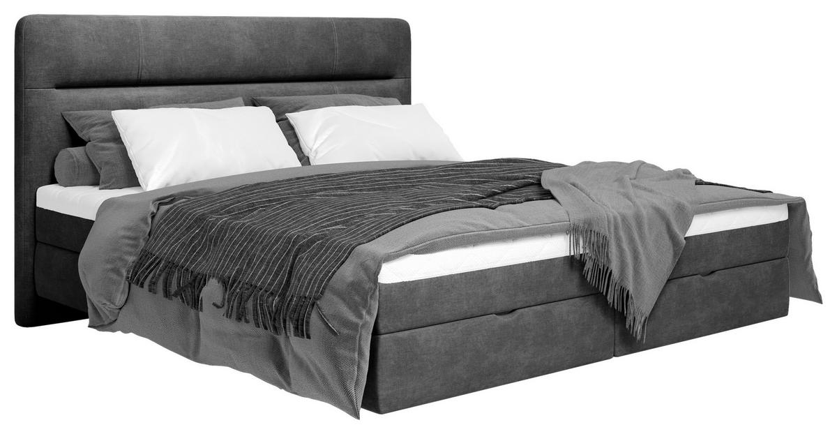 BOXBETT 160/200 cm  in Anthrazit  - Anthrazit, Modern, Holz/Holzwerkstoff (160/200cm) - MID.YOU