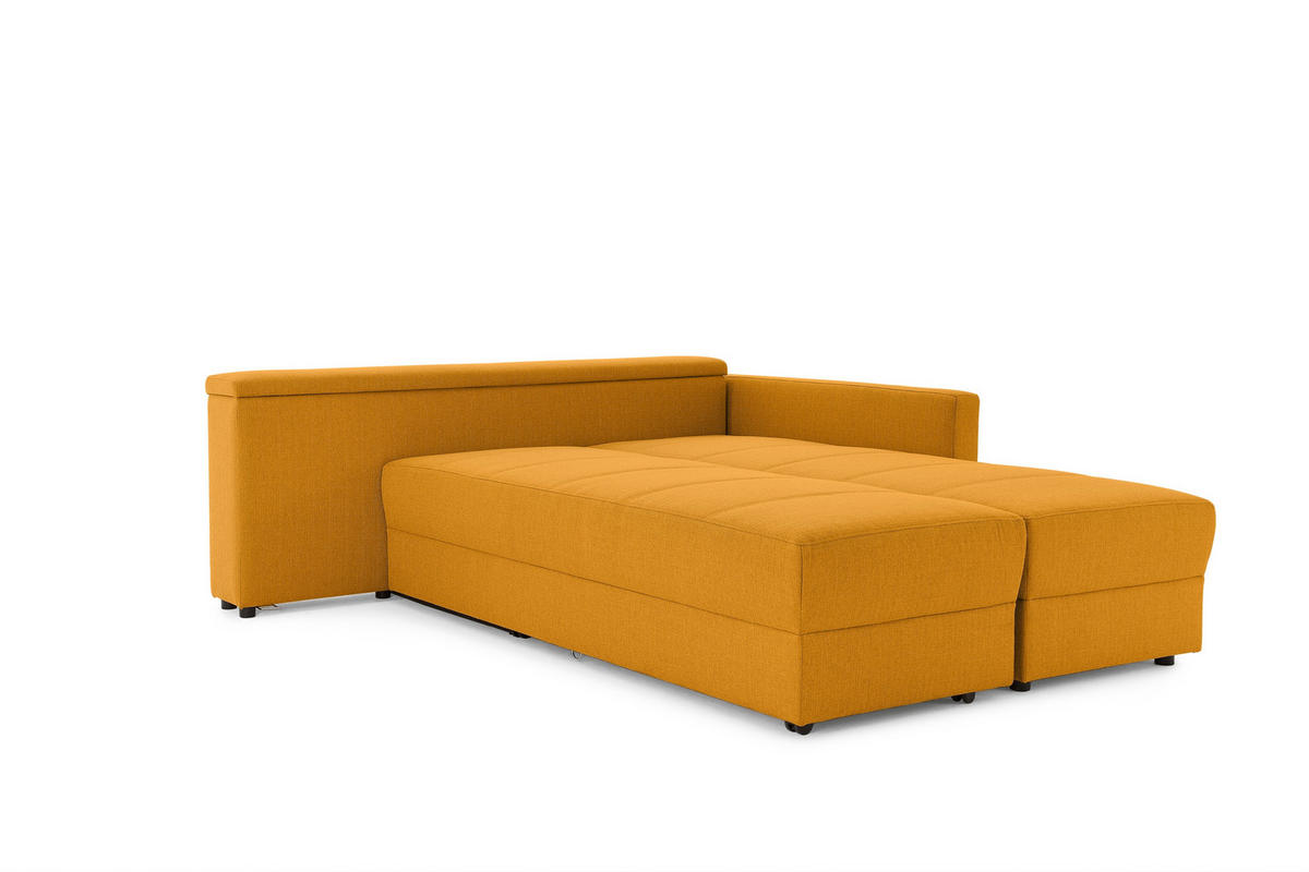 ECKSOFA LOOKS III Gelb Webstoff  - Gelb/Schwarz, Design, Kunststoff/Textil (229/287cm) - LOOKS by W.Joop