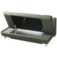 SCHLAFSOFA  in Flachgewebe Grün  - Schwarz/Grün, Design, Textil/Metall (210/92/107cm) - Novel