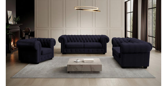 CHESTERFIELD-SESSEL - Wengefarben/Schwarz, LIFESTYLE, Holz/Textil (115/76,5/96cm) - Landscape