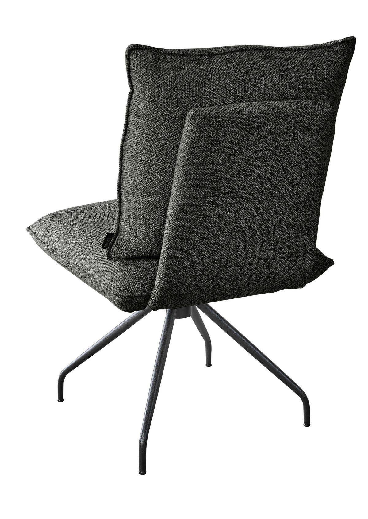 STUHL  in Stahl Struktur Metall, Textil  - Anthrazit/Schwarz, Design, Textil/Metall (50/90/70cm) - Dieter Knoll