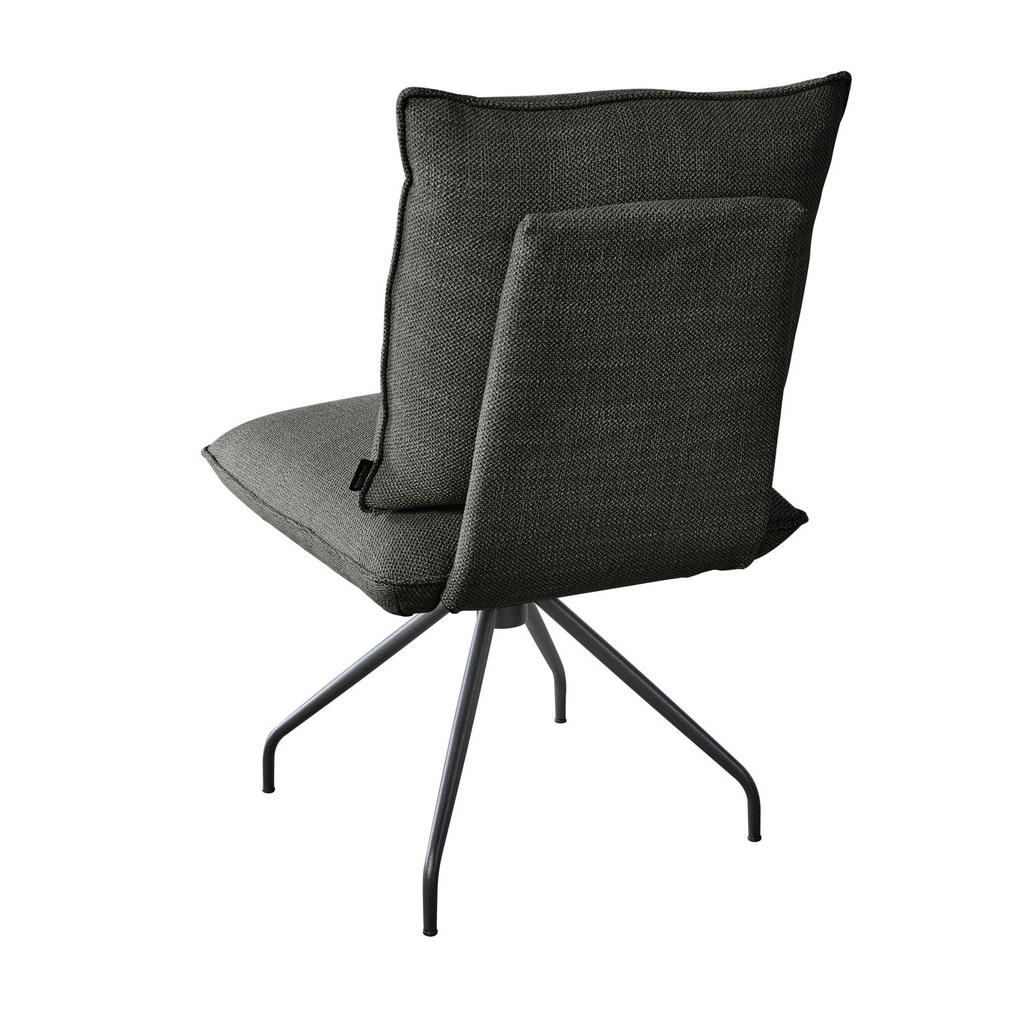 Thumbnail - Dieter Knoll Stuhl, Anthrazit, Textil, Metall, Sternfuß, Rundrohr, 50x90x70 cm, Goldenes M, automatische Rückholfunktion...