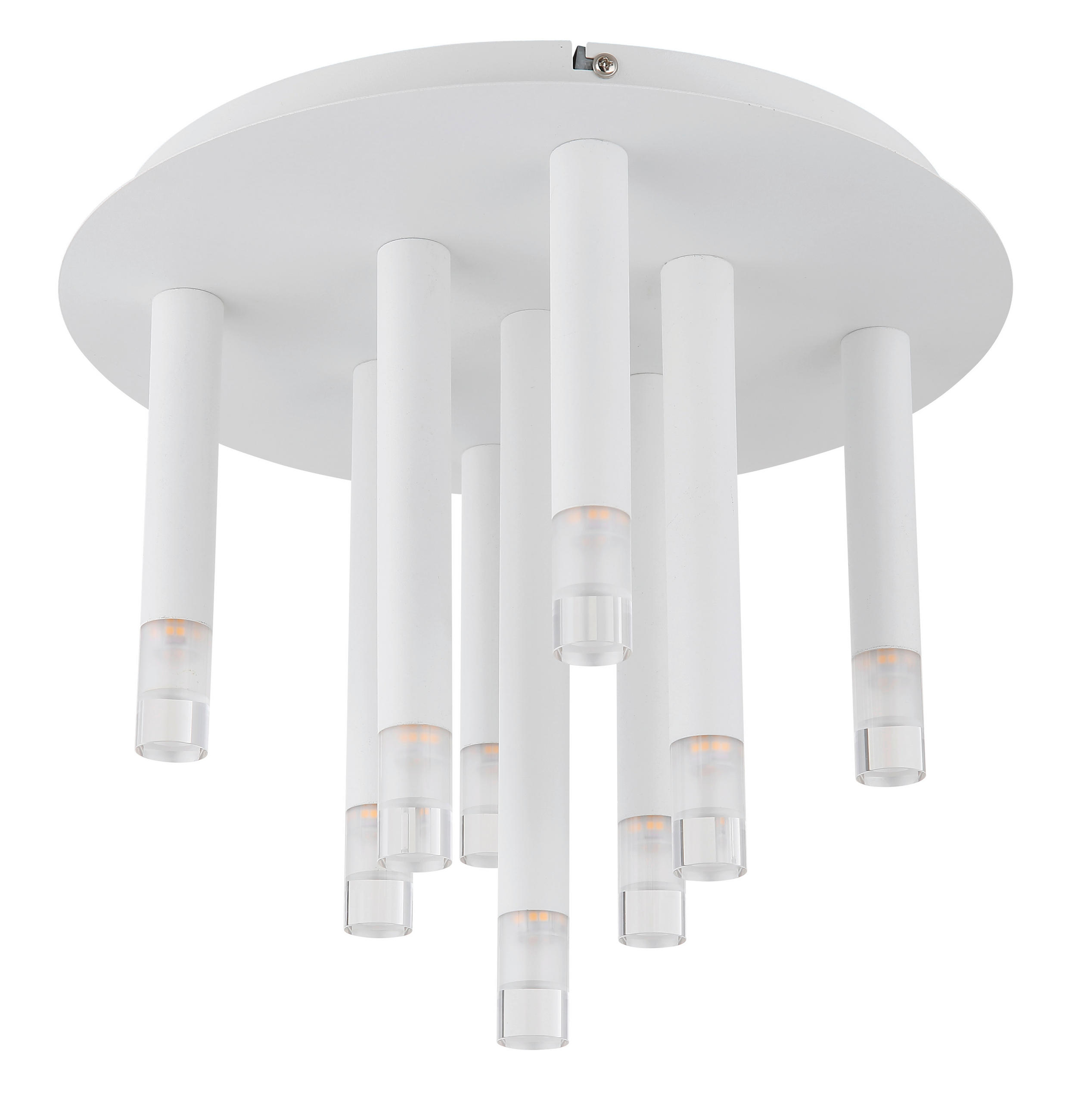 DECKENLEUCHTE  34/29,6 cm    - Klar/Weiss, Design, Kunststoff/Metall (34/29,6cm) - Globo