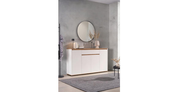 SIDEBOARD in 160/93/38 cm - Weiß/Eiche Artisan, MODERN, Holzwerkstoff (160/93/38cm) - Carryhome