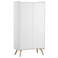 DREHTÜRENSCHRANK 2-türig Eiche Weiß  - Weiß, MODERN, Holz/Holzwerkstoff (100/200/58cm) - MID.YOU