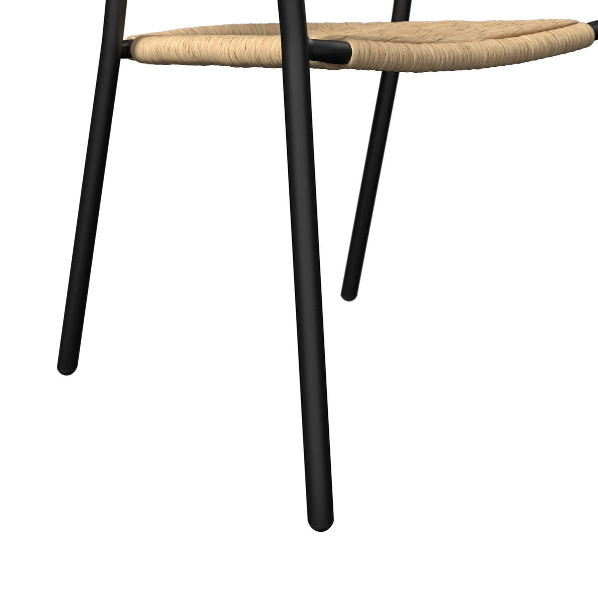 STAPELSESSEL in Metall, Kunststoff Anthrazit, Naturfarben  - Anthrazit/Naturfarben, MODERN, Kunststoff/Metall (55/78/55cm) - Ambia Garden