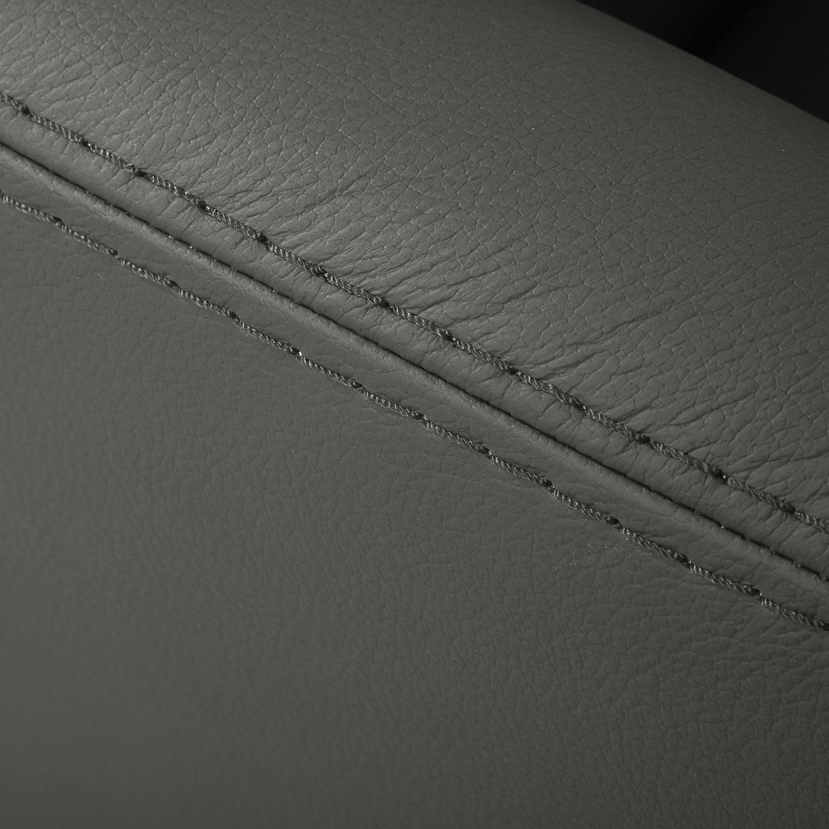 SESSEL in Echtleder Anthrazit  - Anthrazit/Schwarz, Design, Leder/Metall (67/87/74cm) - Livetastic