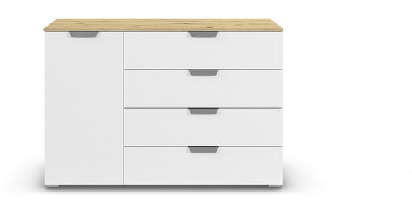 KOMMODE  in 120/81/42 cm  - Chromfarben/Weiß, Design, Holzwerkstoff/Metall (120/81/42cm) - Carryhome