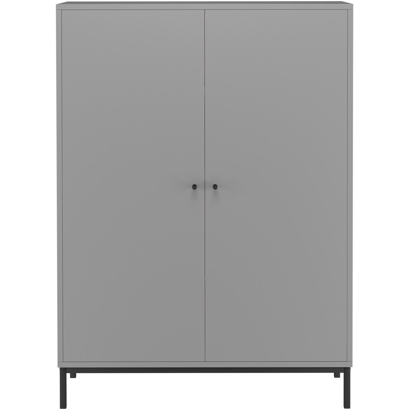 GARDEROBENSCHRANK 80/110/35 cm  - Schwarz/Grau, Design, Holzwerkstoff/Metall (80/110/35cm) - MID.YOU