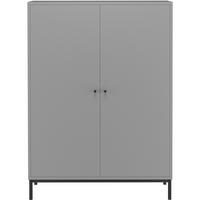 GARDEROBENSCHRANK 80/110/35 cm  - Schwarz/Grau, Design, Holzwerkstoff/Metall (80/110/35cm) - MID.YOU