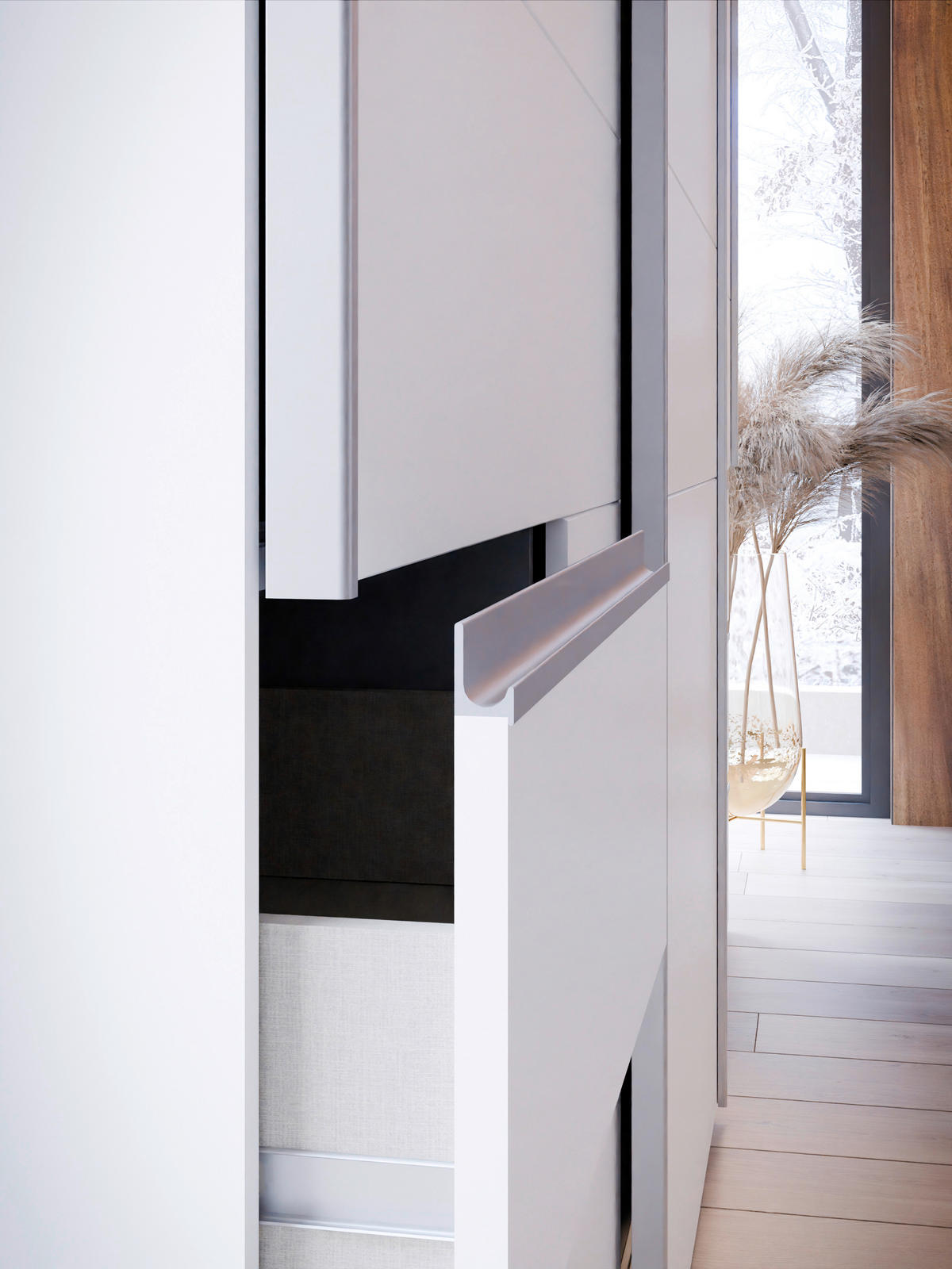 SCHWEBETÜRENSCHRANK Weiss  - Weiss/Alufarben, Konventionell, Holzwerkstoff/Metall (250/200/61cm) - Carryhome