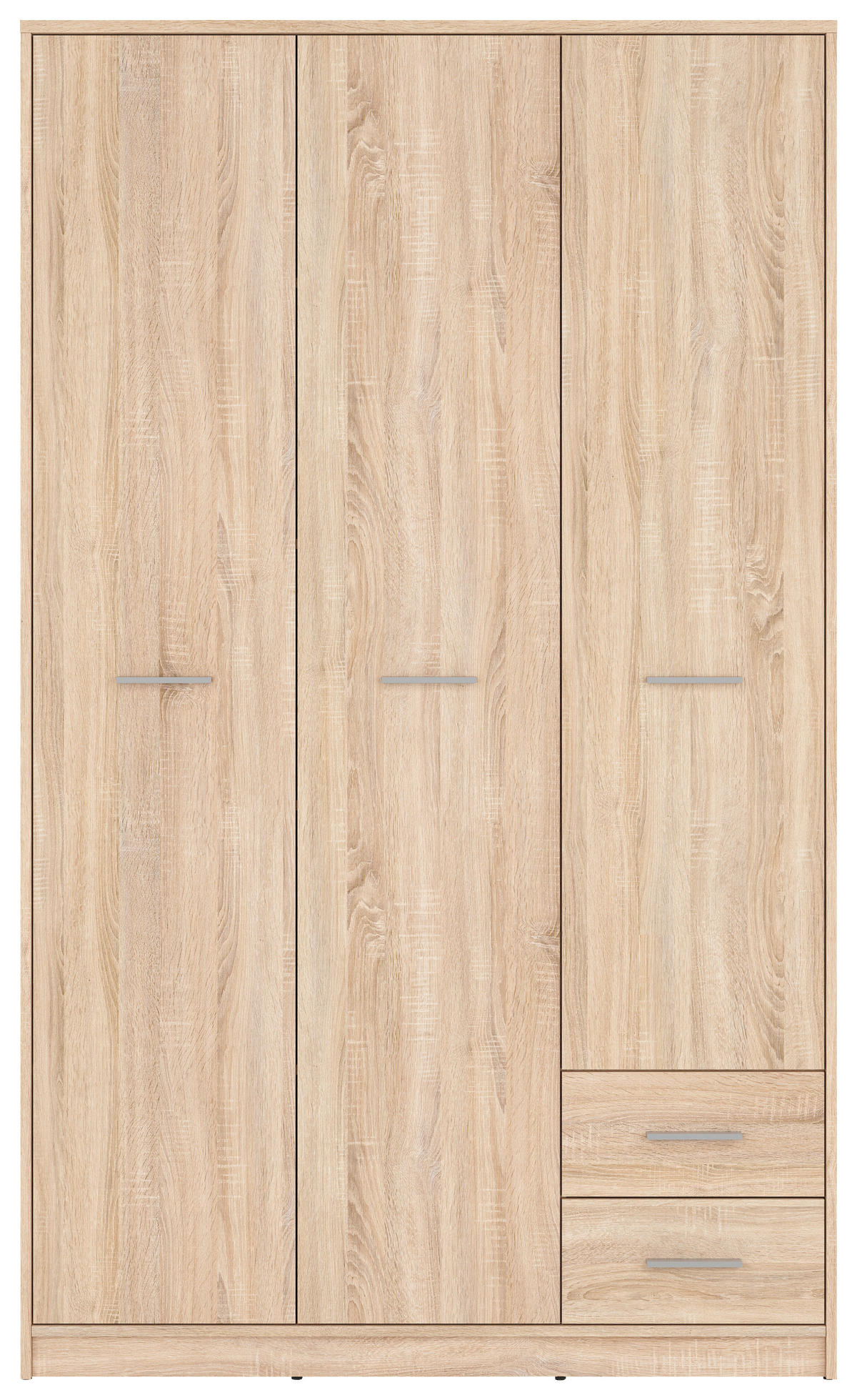 DREHTÜRENSCHRANK  in Sonoma Eiche  - Silberfarben/Sonoma Eiche, MODERN, Holzwerkstoff/Kunststoff (118,5/197/54,5cm) - MID.YOU