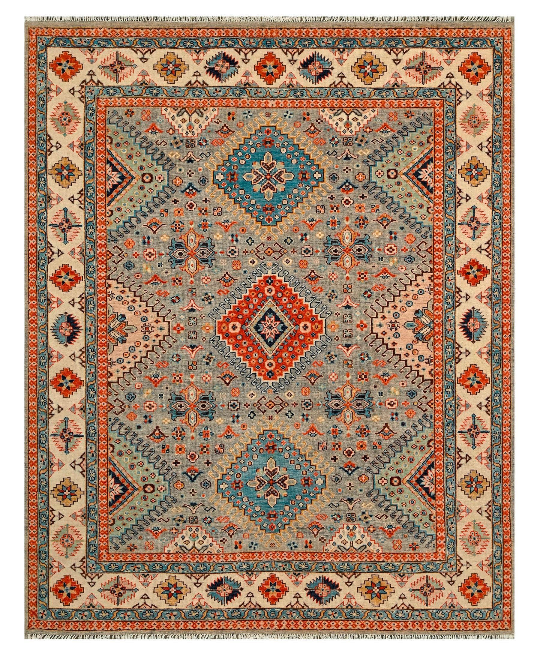 ORIENTTEPPICH 160/230 cm Kazak Superior Hellgrau  - Hellgrau, LIFESTYLE, Textil (160/230cm) - Cazaris
