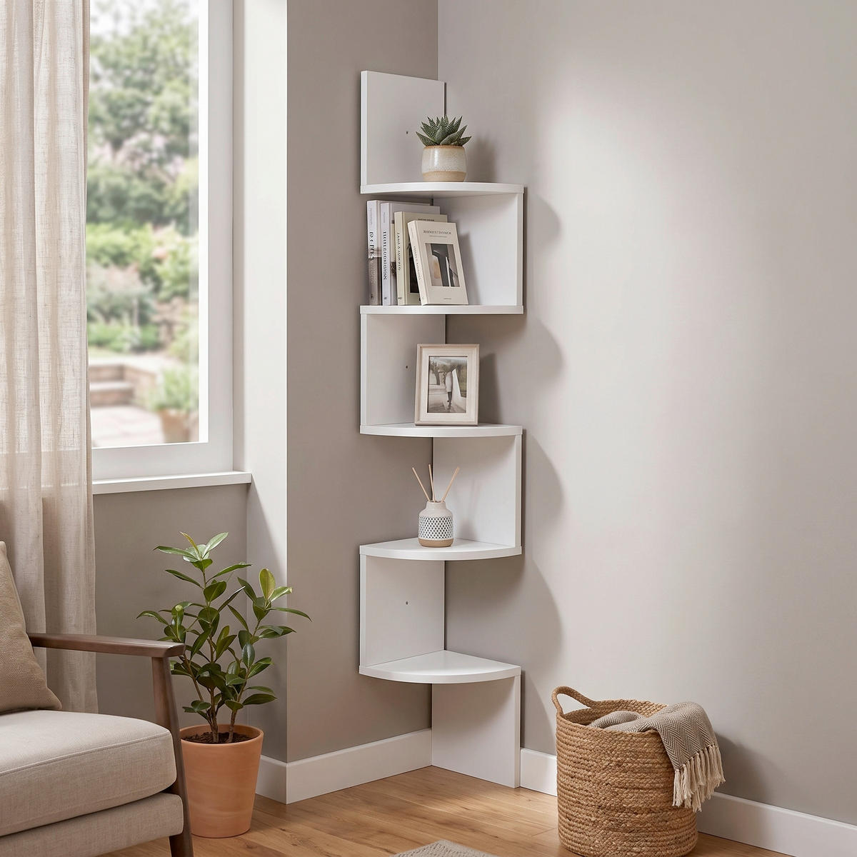 ECKREGAL - Weiß, Basics, Holzwerkstoff (20/127,5/20cm) - Boxxx