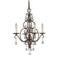 KRONLEUCHTER Chateau 42.2/51.2 cm  - Bronzefarben, KONVENTIONELL, Glas/Metall (42.2/51.2cm) - Elstead Lighting