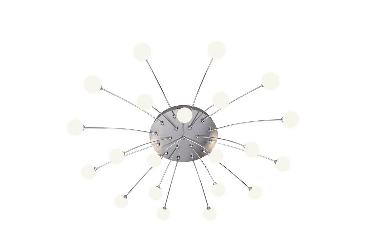 LED-DECKENLEUCHTE  96,5/15,5 cm    - Weiss/Nickelfarben, Basics, Glas/Metall (96,5/15,5cm) - Trio Leuchten