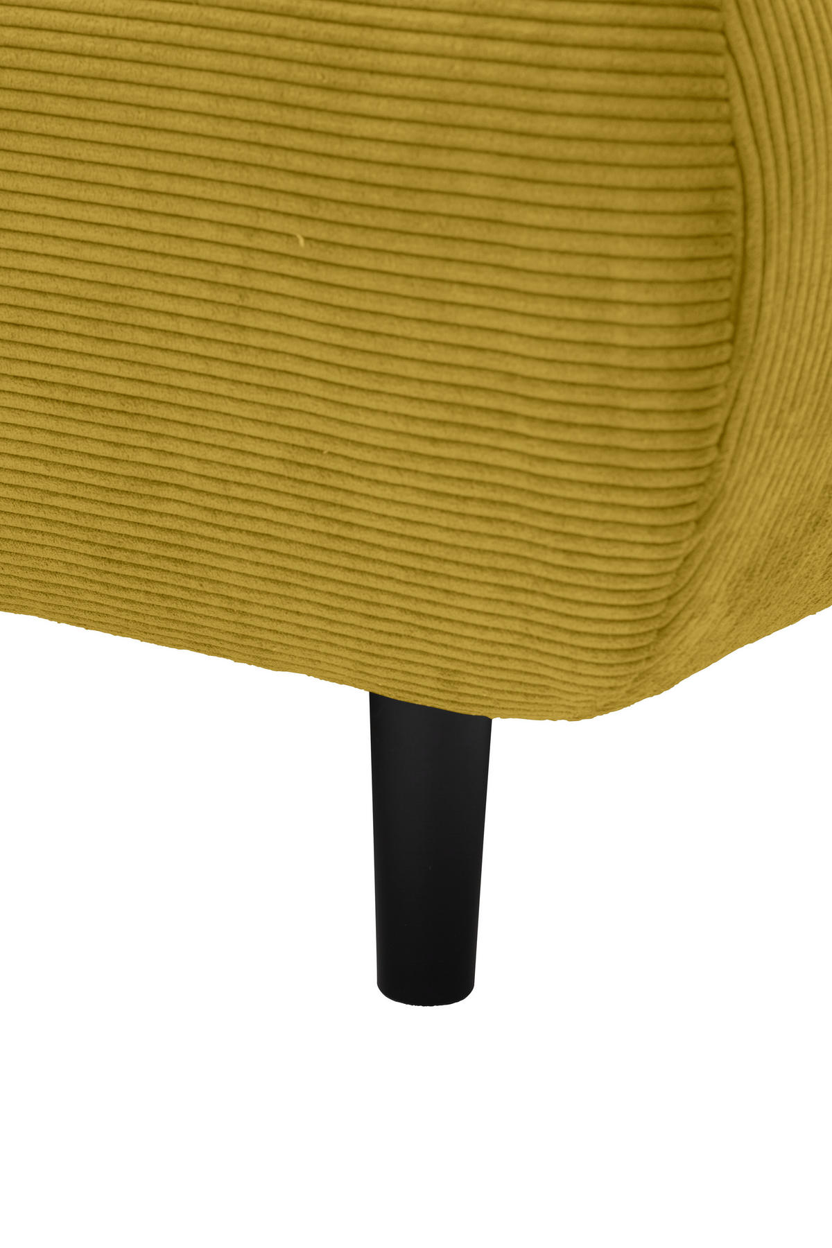 ECKSOFA Ottomane links, Eckteil  Goldfarben Feincord  - Goldfarben/Schwarz, Design, Holz/Textil (215/288cm) - Pure Home Lifestyle