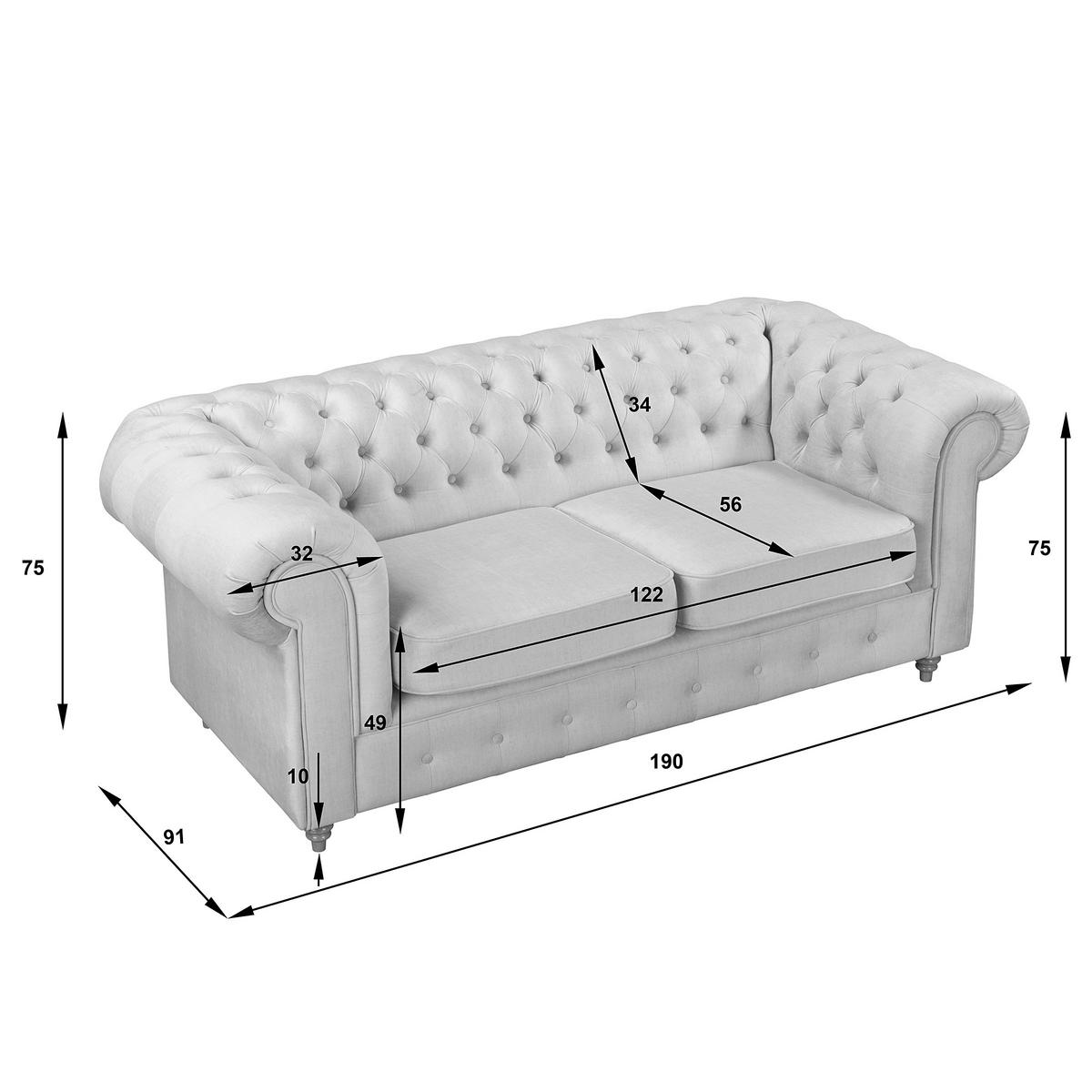 2-SITZER-SOFA Laura in Mikrofaser Anthrazit  - Anthrazit/Braun, Design, Holz/Textil (190/75/91cm) - P & B
