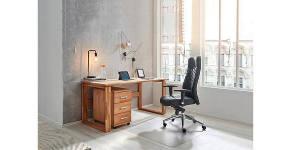 ROLLCONTAINER 40/63/60 cm  - Silberfarben/Buchefarben, Natur, Holz/Kunststoff (40/63/60cm) - Linea Natura