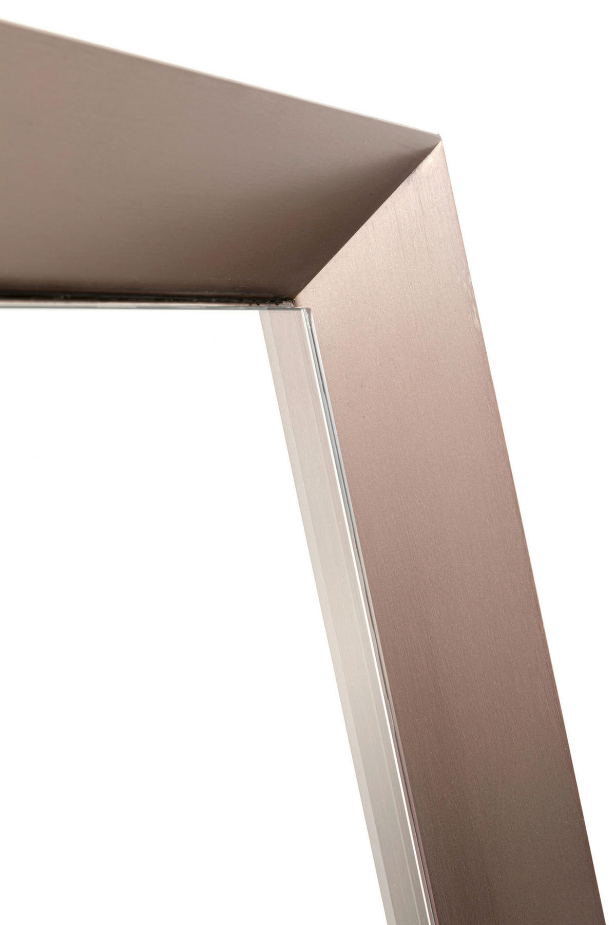 STANDSPIEGEL 53/160/7 cm  - Hellbraun/Beige, Design, Glas/Metall (53/160/7cm) - Kare-Design