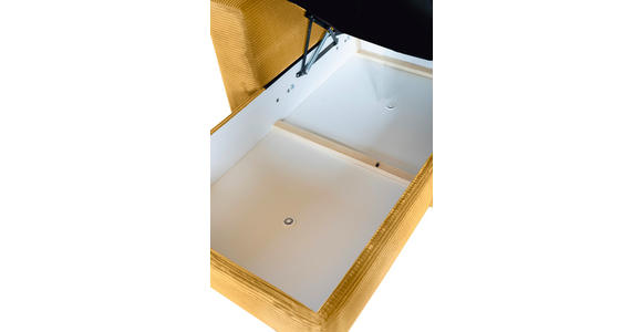 ECKSOFA  in Cord Senfgelb  - Senfgelb/Schwarz, KONVENTIONELL, Textil/Metall (168/258cm) - Carryhome