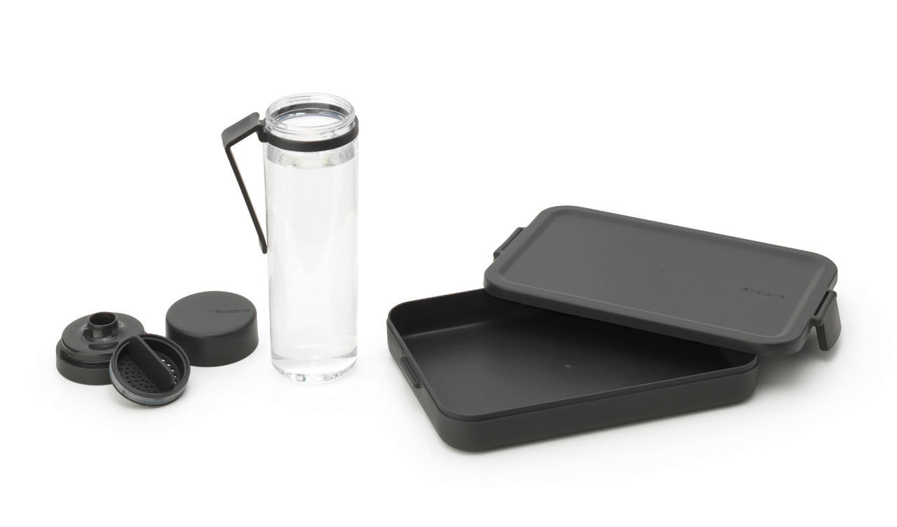 PAUSENSET - Dunkelgrau/Transparent, Basics, Kunststoff (32/22.5/16.5cm) - Brabantia