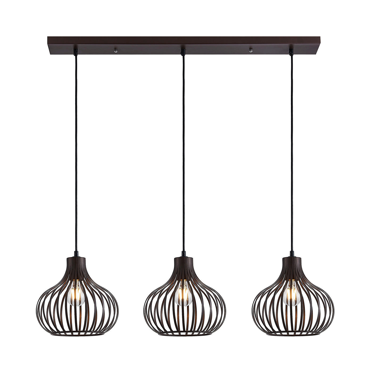 HÄNGELEUCHTE 105/30/150 cm  - Rostfarben, Design, Metall (105/30/150cm) - Globo