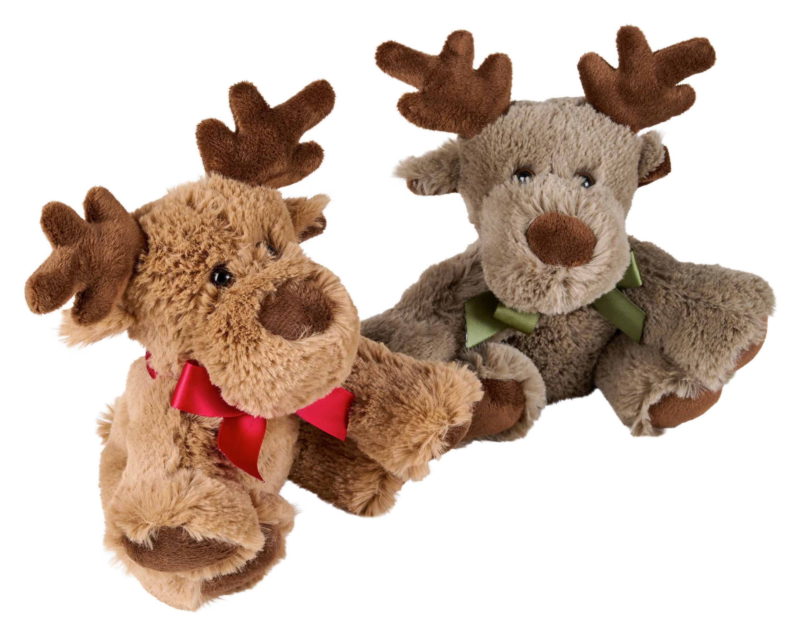 DEKOR RÉNSZARVAS - barna/sötétzöld, Lifestyle, textil (16cm) - X-Mas