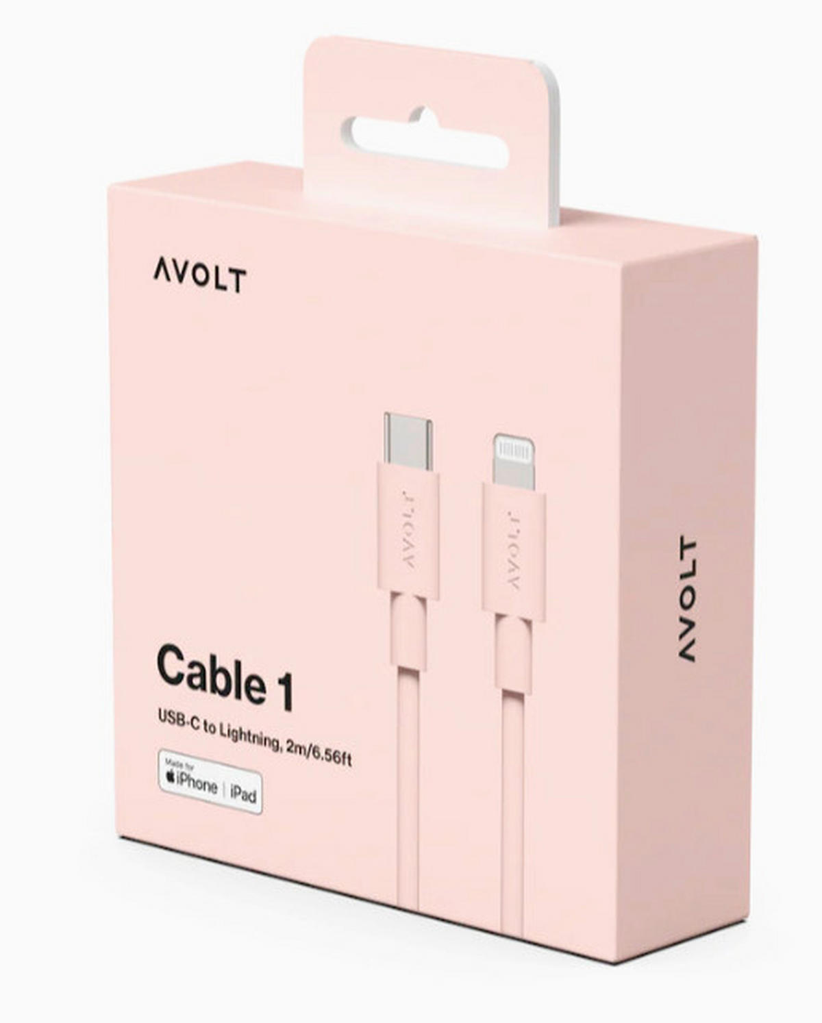 USB-LADEKABEL - Hellrosa, Basics, Kunststoff (200cm) - AVOLT