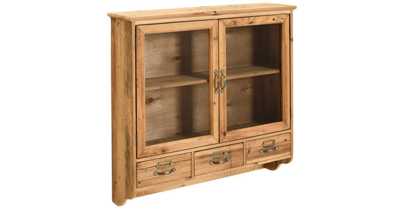 HÄNGEVITRINE  in massiv Tanne Naturfarben  - Messingfarben/Naturfarben, LIFESTYLE, Glas/Holz (64,5/61,5/17,5cm) - Landscape
